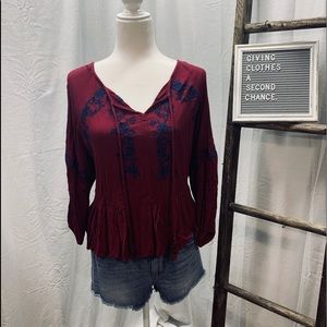 LIZ CLAIBORNE | 3/4 sleeve shirt | size small